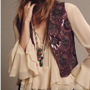 NWT Zara beaded vest